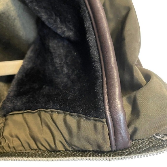 YMI Collection Olive Polyester Faux Fir Lined Women's Hooded Quilted Vest Sz Med - Picture 7 of 15